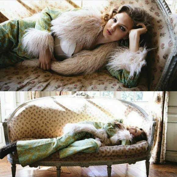 Brocade Anastasia Brocade Faux Fur Jacket Coat M/L - Picture 5 of 7